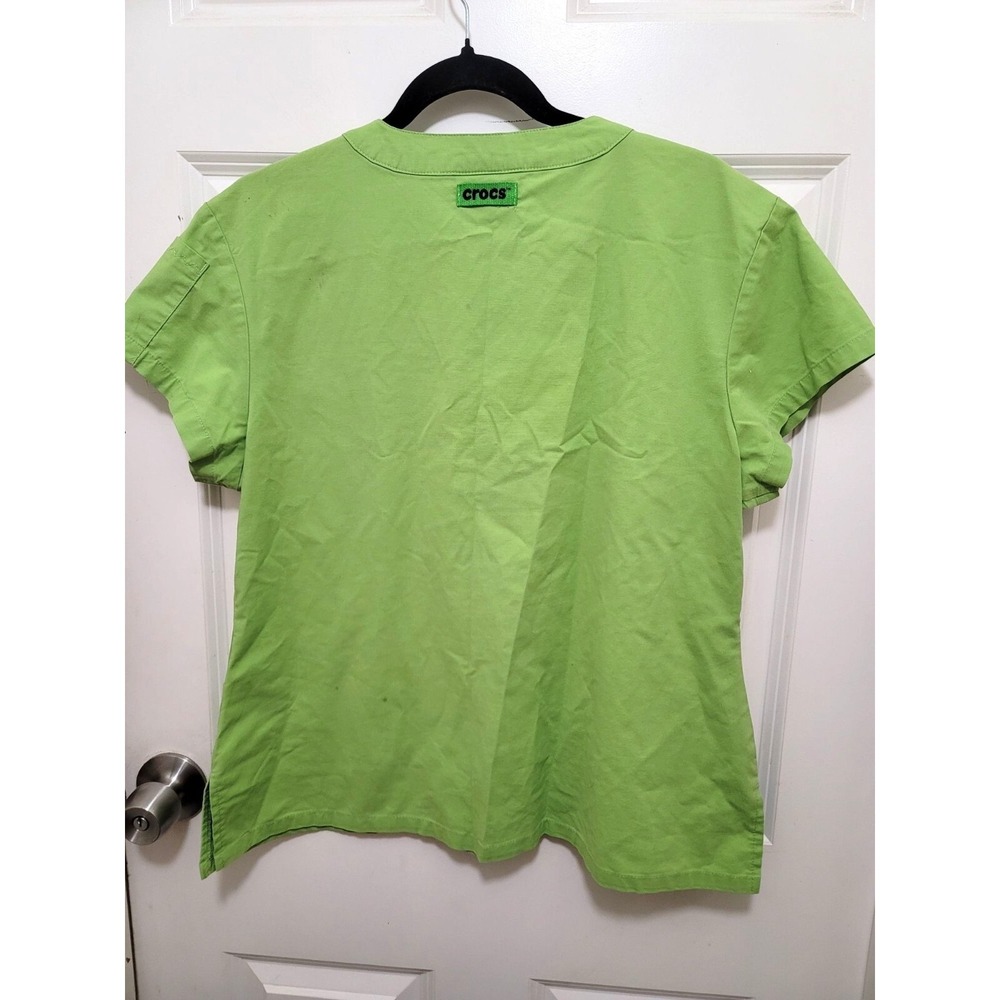 Crocs Medical‎ Apparel Green V-Neck Scrub Top With Pockets M - Picture 3 of 10